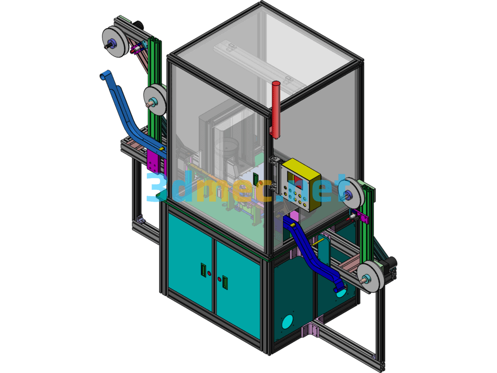 Cam Press Cutting Machine - 3D Model SolidWorks Free Download