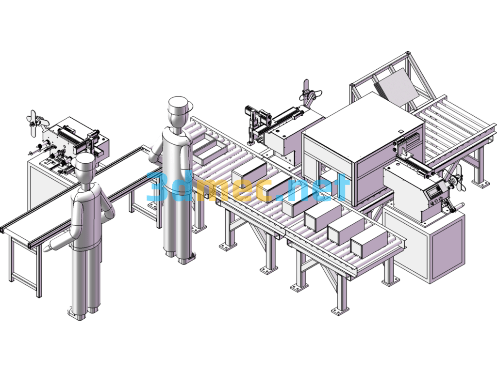 Automatic Assembly Line Equipment - 3D Model SolidWorks Free Download