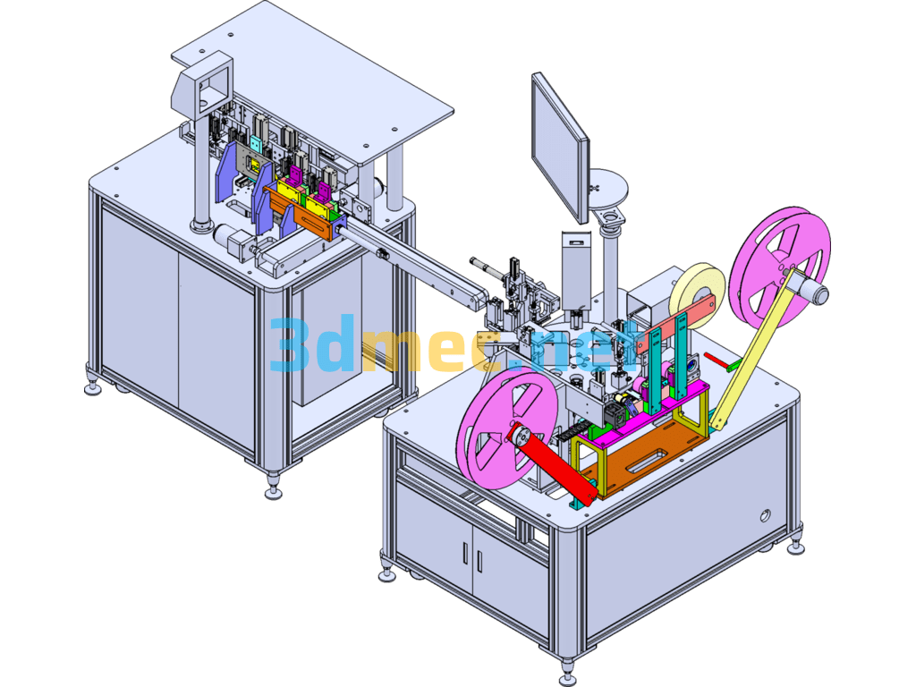 Yuqiu 244 Series HDMI Test Packaging Machine - 3D Model SolidWorks Free Download