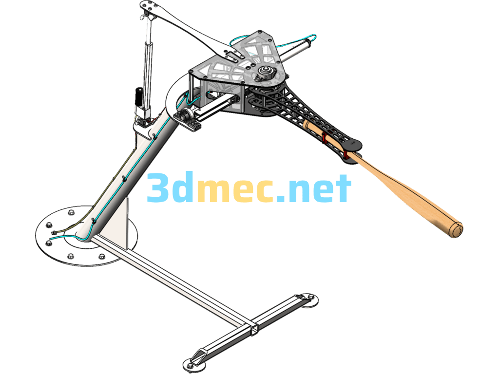 Pneumatic Swing Machine - 3D Model SolidWorks Free Download