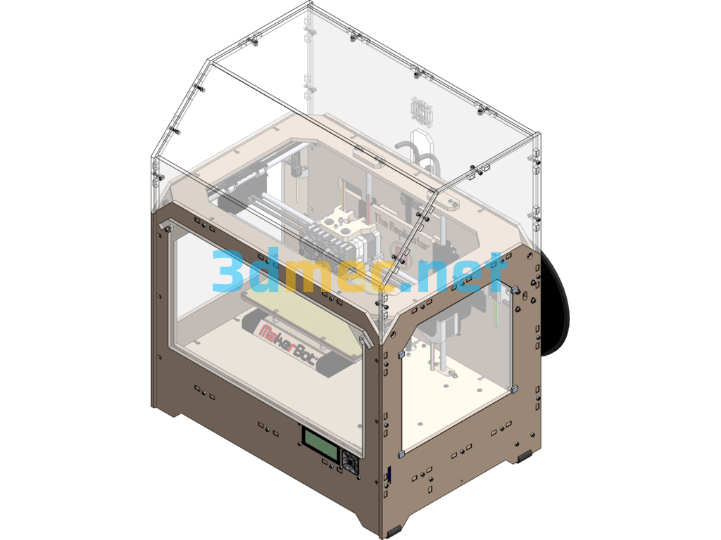 3D Printer (Two-Color Two-Nozzle Printing) Full Set Of Model Drawings - 3D Model SolidWorks Free Download