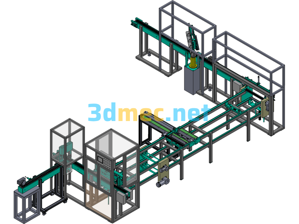 Automatic Assembly And Testing Line - 3D Model SolidWorks Free Download