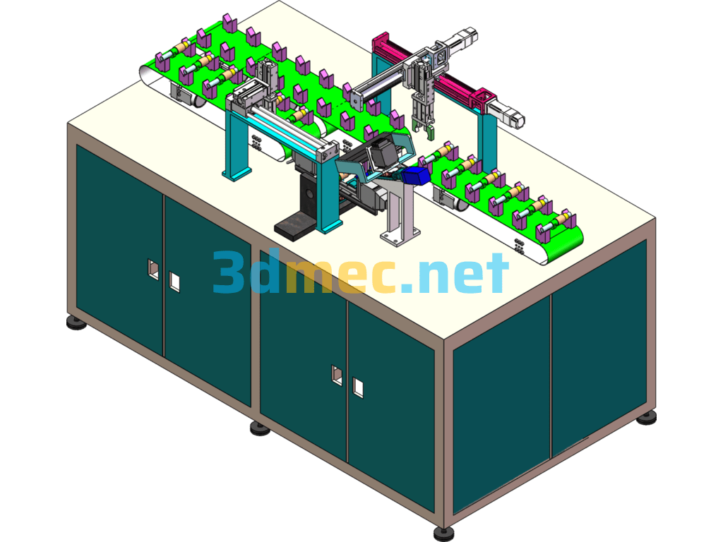 Fully Automatic Crankshaft Testing Equipment - 3D Model SolidWorks Free Download