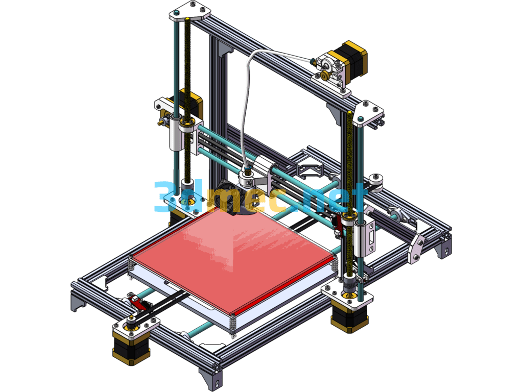 DIY 3D Printer (2020 Profile) - 3D Model SolidWorks Free Download