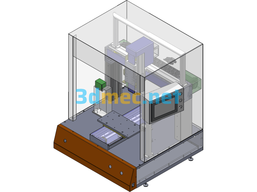 Universal Desktop Three-Axis Non-Standard Equipment (Welding Machine/Glue Dispensing Machine/Screw Machine) - 3D Model SolidWorks Free Download