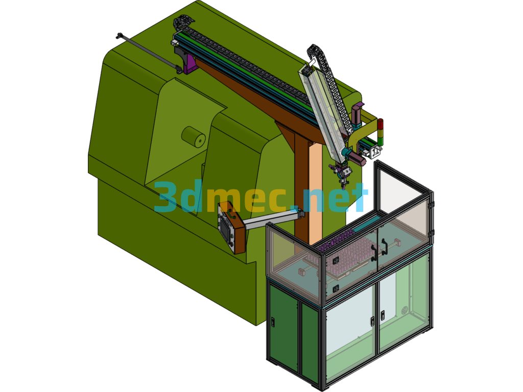 CNC Lathe Automatic Loading And Unloading Machine Walking Manipulator Loading And Unloading Manipulator - 3D Model SolidWorks Free Download