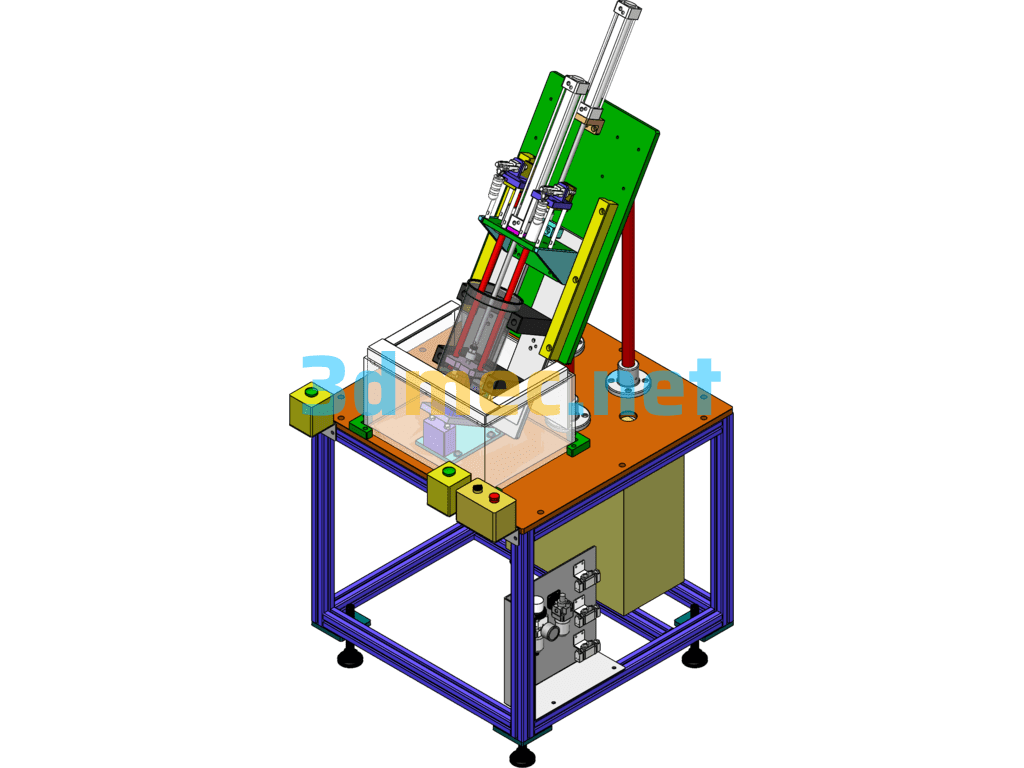 Airtightness Detection Device For Iron Can Welding - 3D Model SolidWorks Free Download