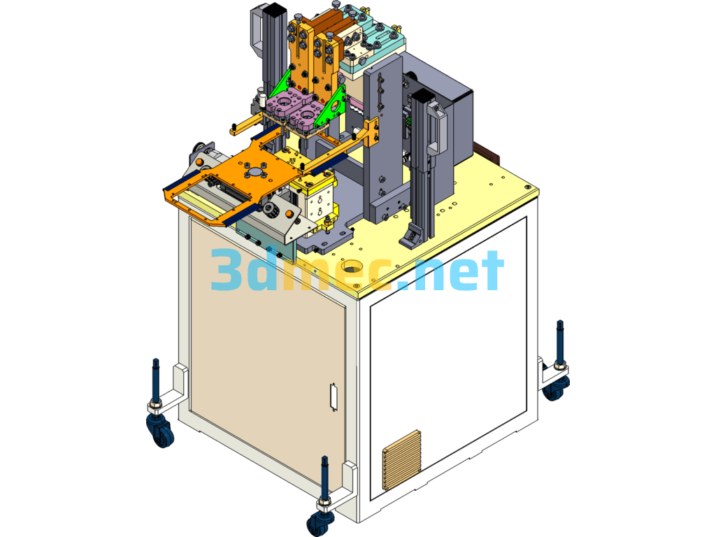 Piston Cover Riveting Machine, Fully Automatic Sheet Metal Riveting Machine - 3D Model SolidWorks Free Download