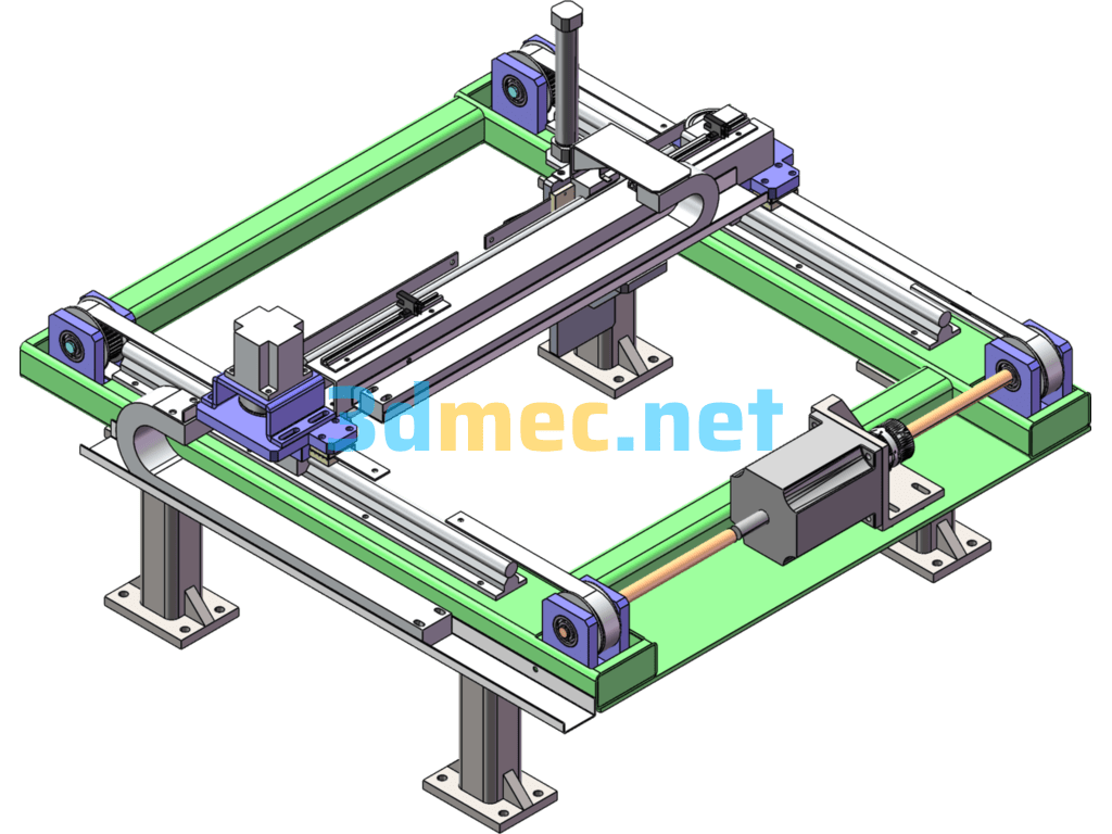 Gantry Handling Robot - 3D Model SolidWorks Free Download