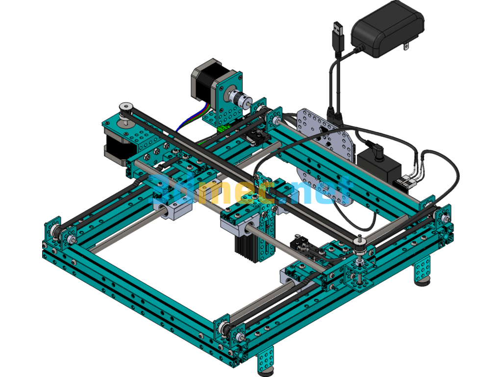 Mini XY Laser Engraving Machine - 3D Model SolidWorks Free Download