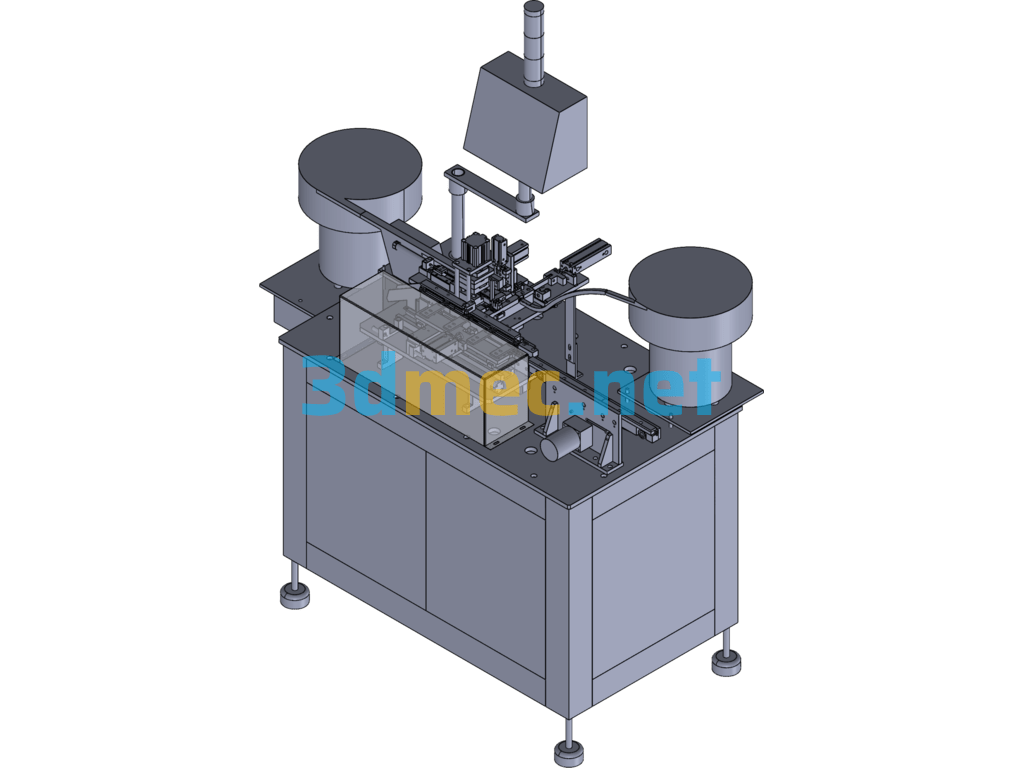 Fiber Optic Connector Assembly Machine - 3D Model SolidWorks Free Download