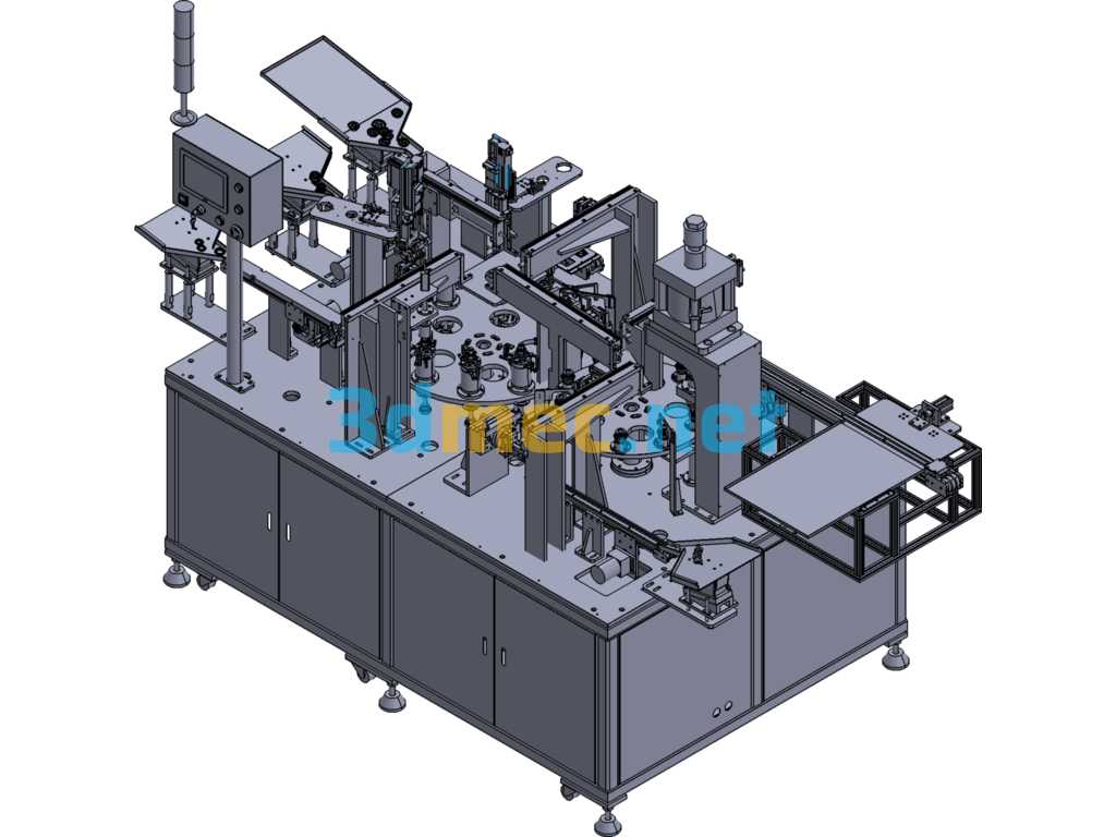 Automatic Automobile Oil Seal Workpiece Assembly Machine - 3D Model SolidWorks Free Download