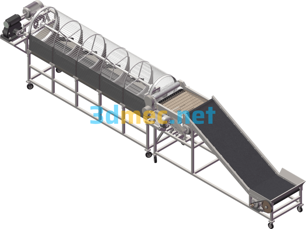 Garlic Grading And Screening Machine - 3D Model SolidWorks Free Download