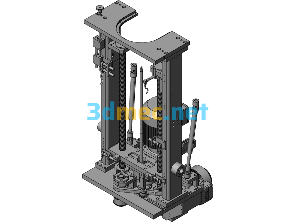 Chain Drive Ball Screw Lift - 3D Model SolidWorks Free Download