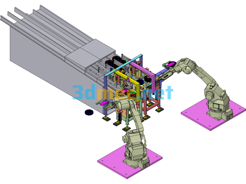 Non-Standard Automated Assembly Equipment, Robotic Assembly Platform - 3D Model SolidWorks Free Download