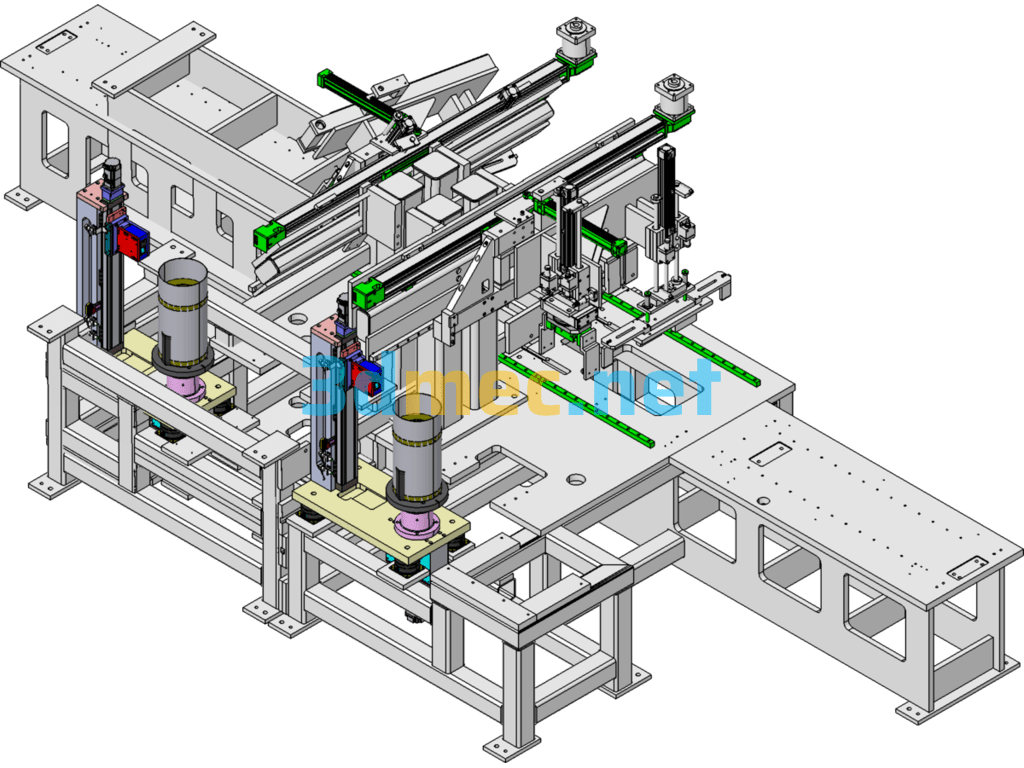 Automated Grabbing Manipulator Equipment (Inclined + Vertical) - 3D Model SolidWorks Free Download