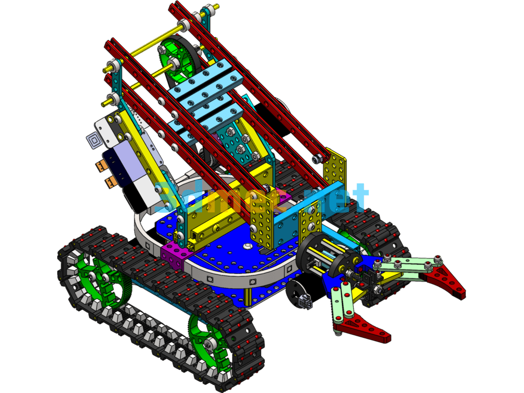 Robot Arm Tank - 3D Model SolidWorks Free Download