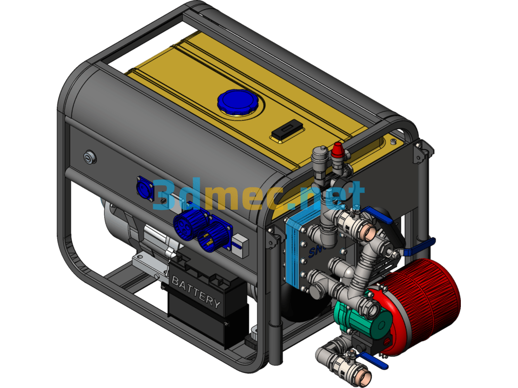 Thermal Generator - 3D Model SolidWorks Free Download