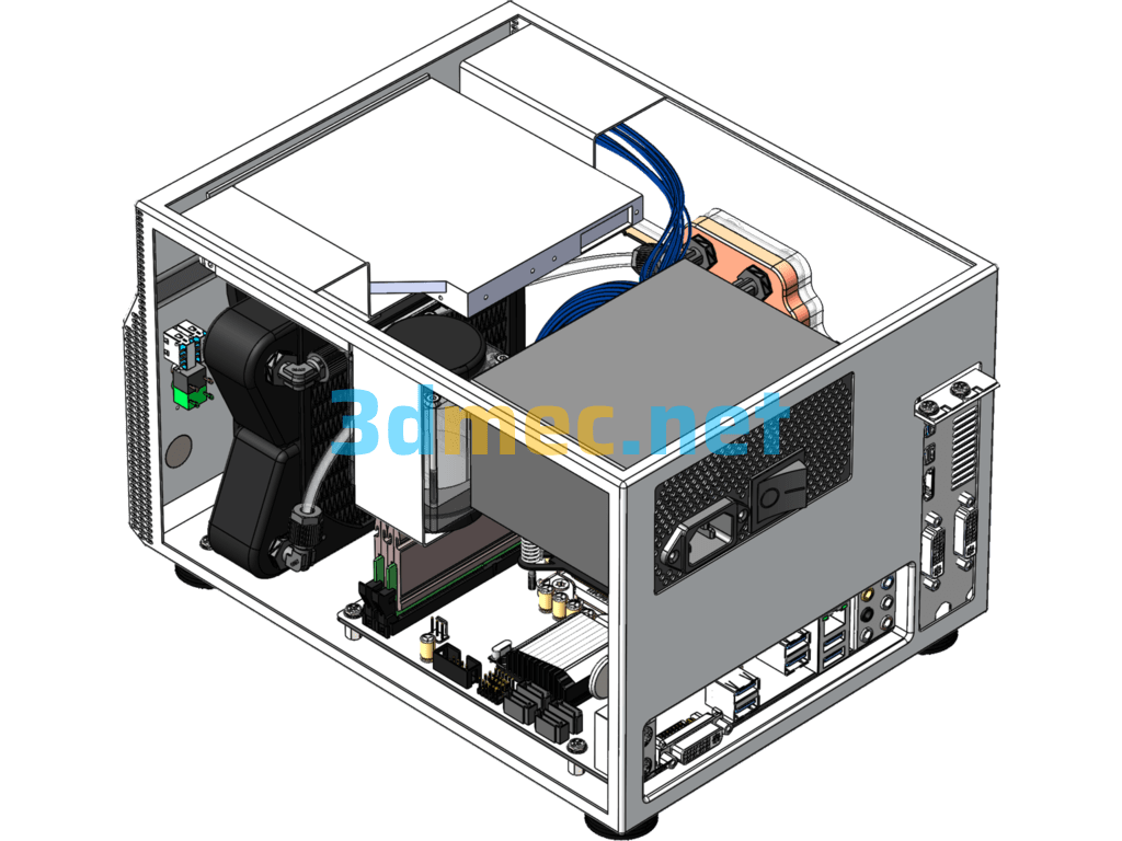 Water Cooling Chassis - 3D Model SolidWorks Free Download