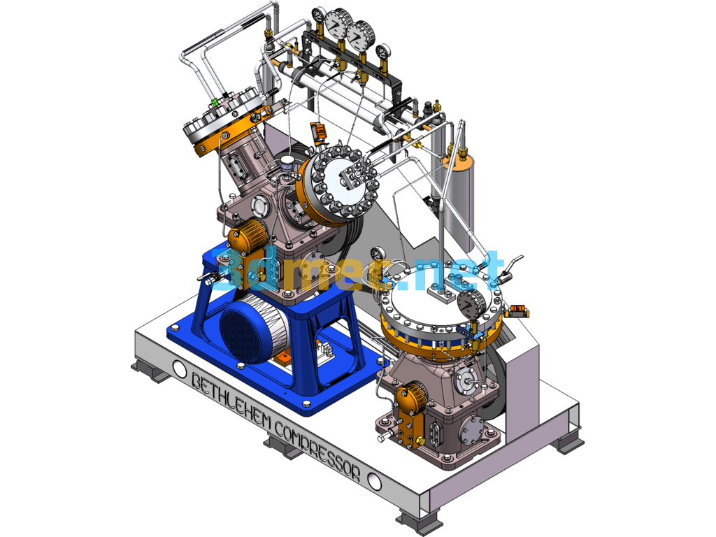 Aircraft Carrier Compressor (SolidWorks Exploded View) - 3D Model SolidWorks Free Download