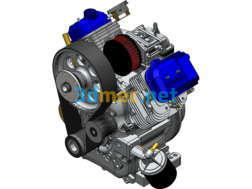 Briggs & Stratton Pioneer V-Twin Engine - 3D Model SolidWorks Free Download