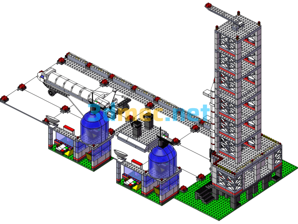 Baogao Toys: Space Shuttle And Rocket As A Whole - 3D Model SolidWorks Free Download