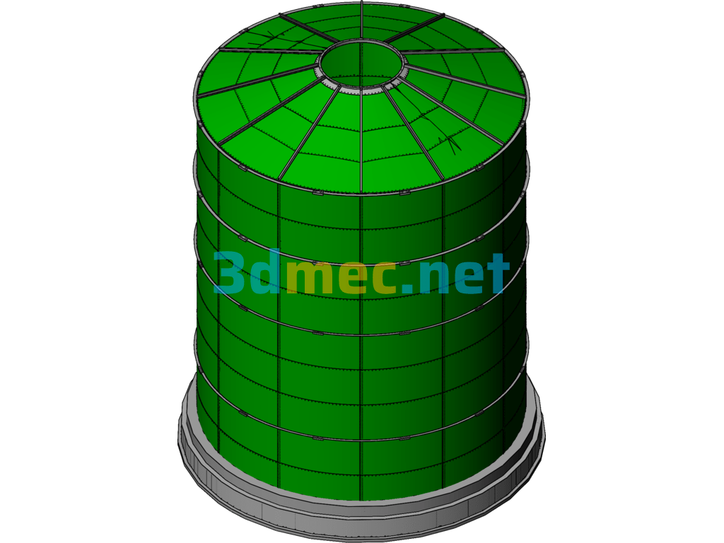 12x2400 Assembled Tanks - 3D Model SolidWorks Free Download