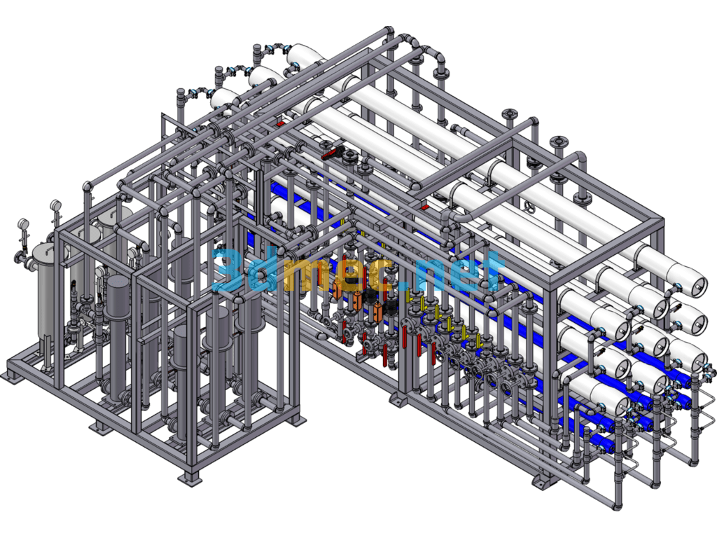 2PASS Reverse Osmosis System - 3D Model SolidWorks Free Download