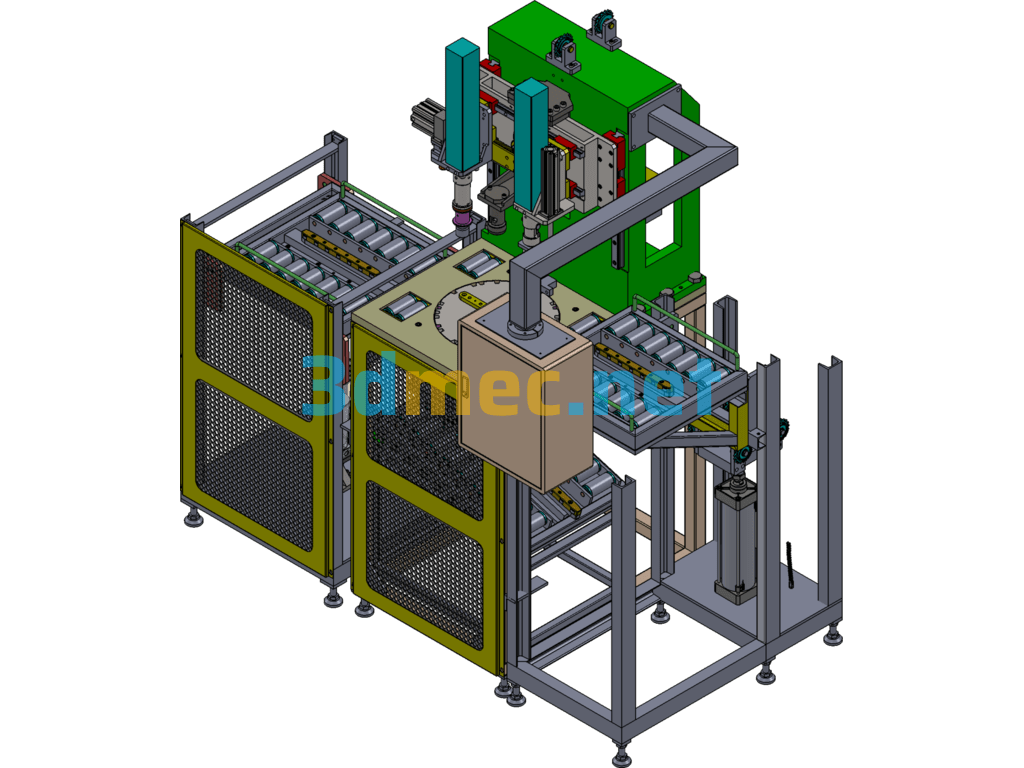 Hexagonal Nut Tightening Machine, Non-Standard Automatic Tightening Machine - 3D Model SolidWorks Free Download