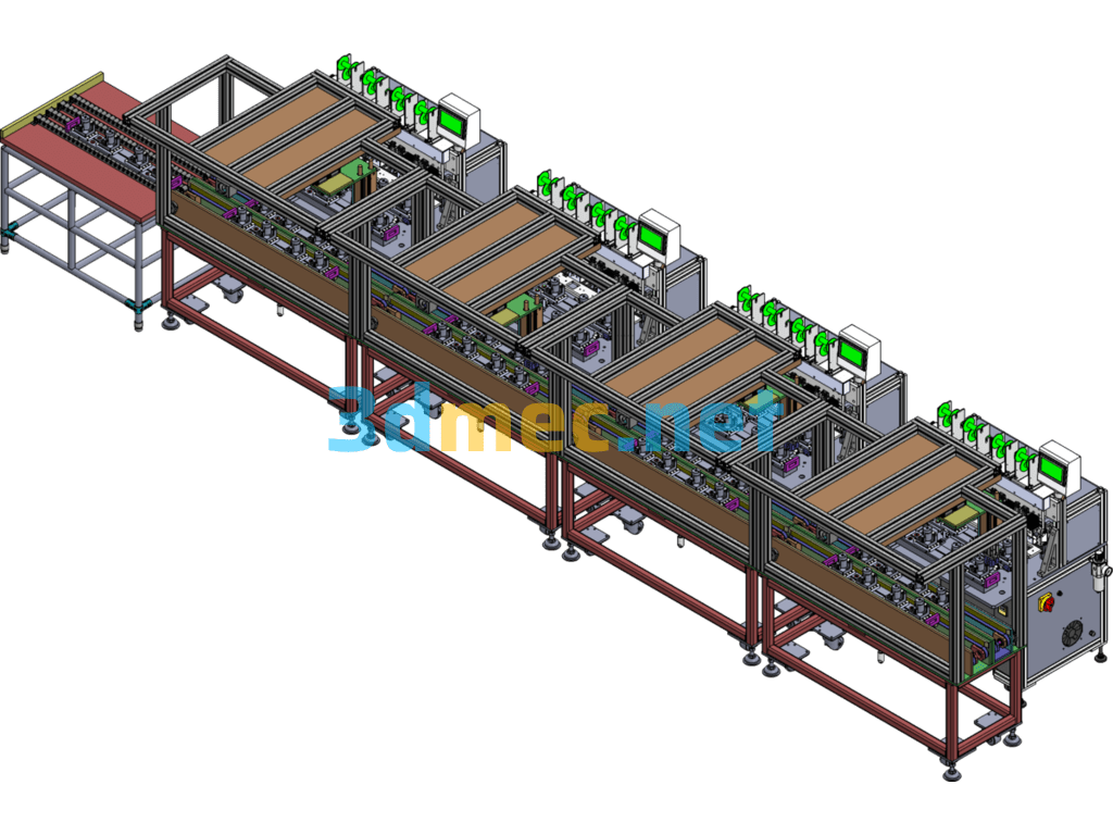 Motor Welding Line - 3D Model SolidWorks Free Download