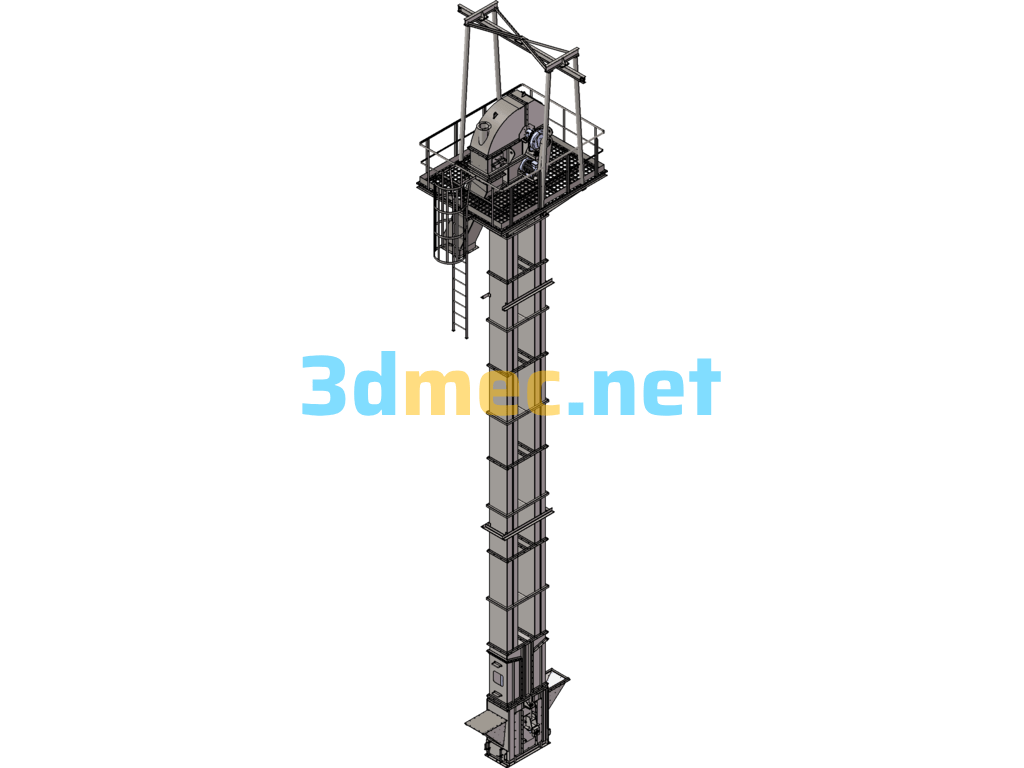 Bucket Elevator - 3D Model SolidWorks Free Download