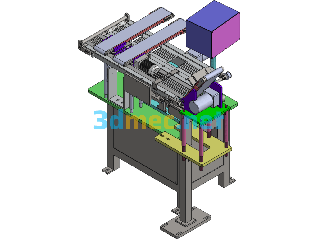 Battery Pole Online Weighing And Sorting Machine - 3D Model SolidWorks Free Download