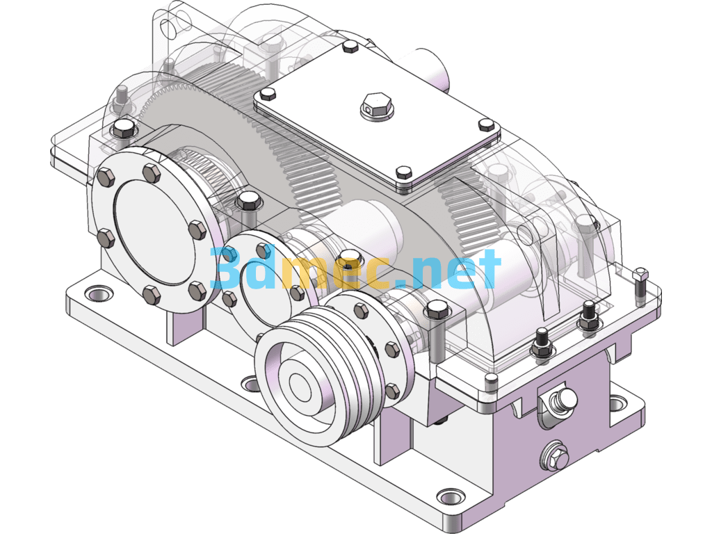 Complete Reducer Course Design (Liaoning University Of Technology) - 3D Model SolidWorks Free Download