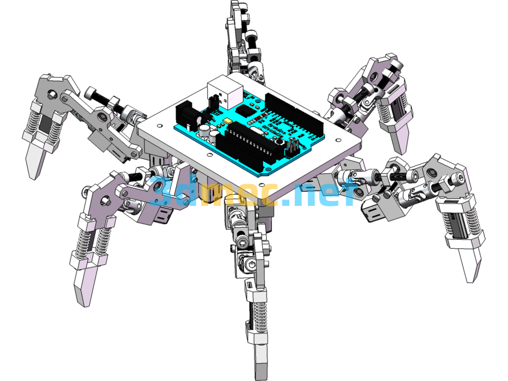 Hexapod Robot - 3D Model SolidWorks Free Download