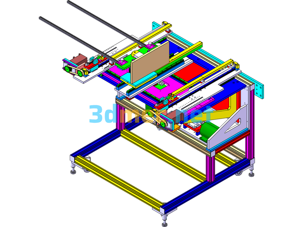 Complex Multi-Axis Transmission - 3D Model SolidWorks Free Download