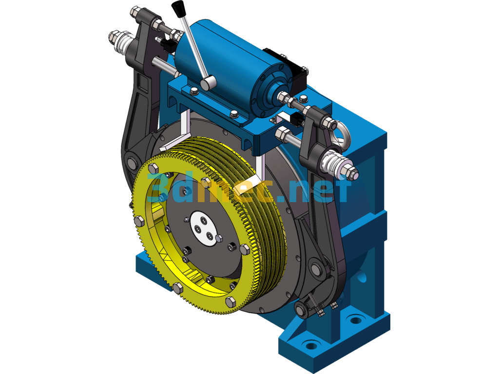 Permanent Magnet Synchronous Motor Direct Drive Traction Machine - 3D Model SolidWorks Free Download