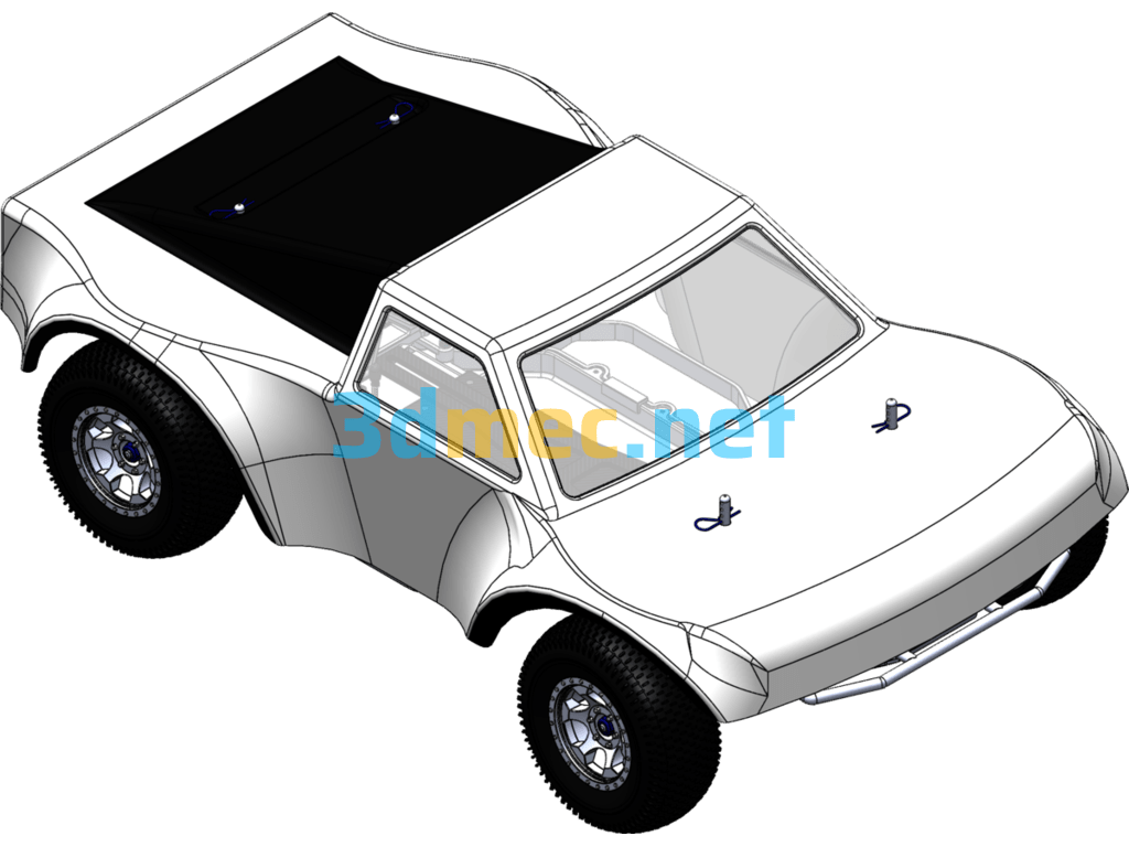 Team Associated SC10 Cross Country Racing - 3D Model SolidWorks Free Download