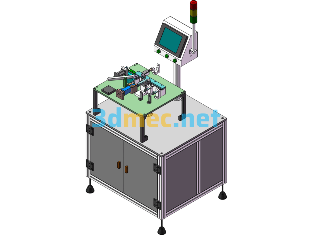 USB Automatic Terminal Plugging Machine: USB2.0 A Male Plug Terminal Machine - 3D Model SolidWorks Free Download