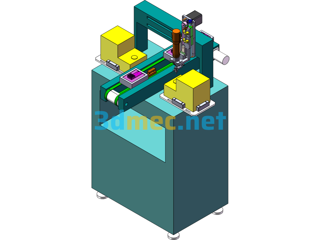 Fully Automatic PCBA Automatic Screw Locking Machine - 3D Model SolidWorks Free Download