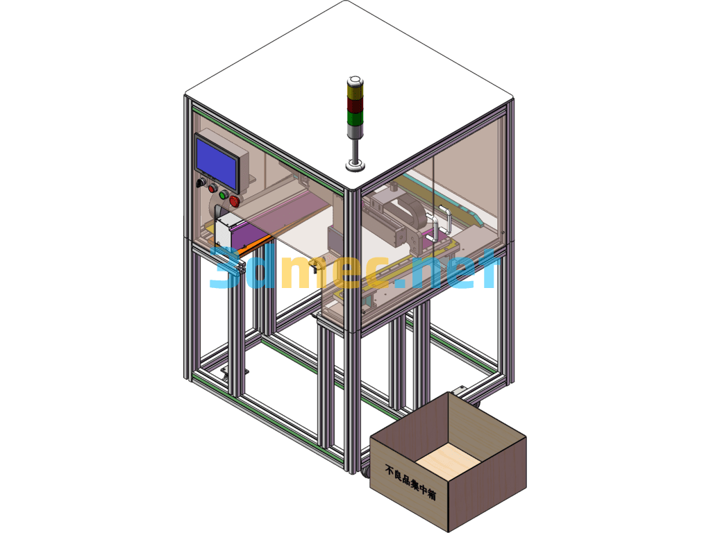 Mobile Phone Battery Test Production Line SW Design - 3D Model SolidWorks Free Download