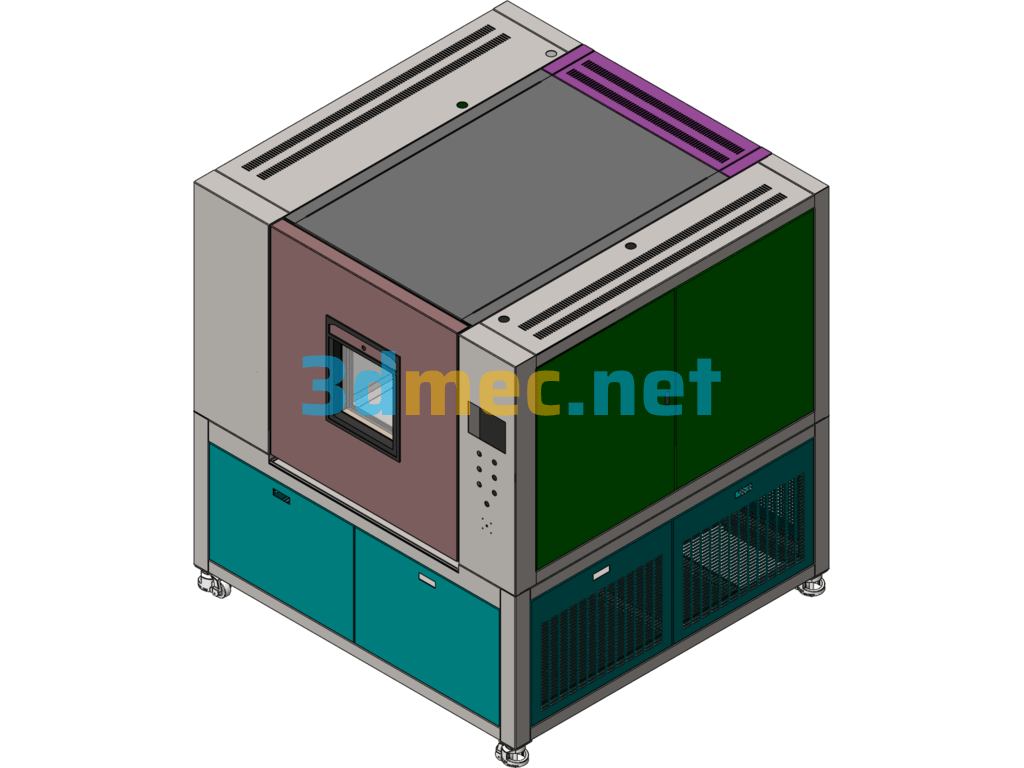 High Temperature Environmental Test Chamber - 3D Model SolidWorks Free Download