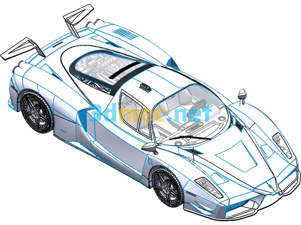 Solidworks Parametric Ferrari Enzo - 3D Model SolidWorks Free Download