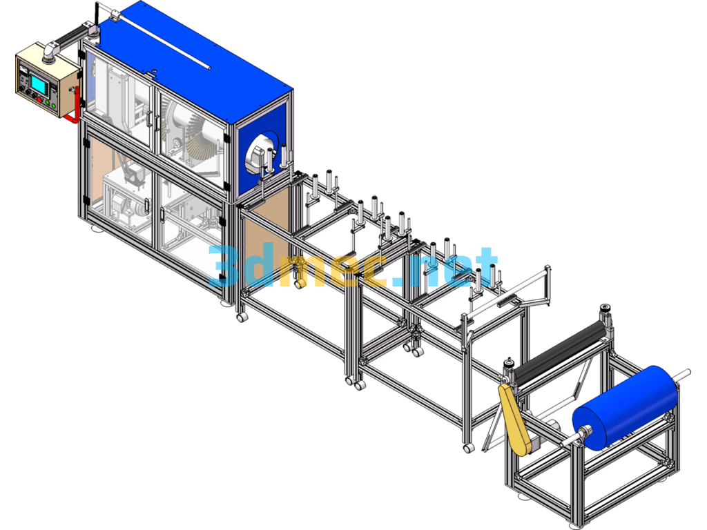 Fully Automatic Cylinder Machine (Non-Standard Equipment For Packaging Industry) - 3D Model SolidWorks Free Download