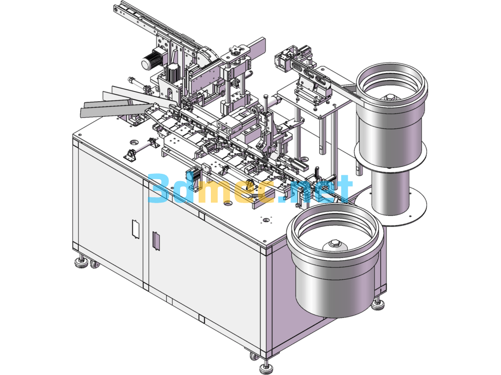 Non-Standard Automatic Iron Buckle Assembly Machine - 3D Model SolidWorks AutoCAD-ZWCAD Free Download