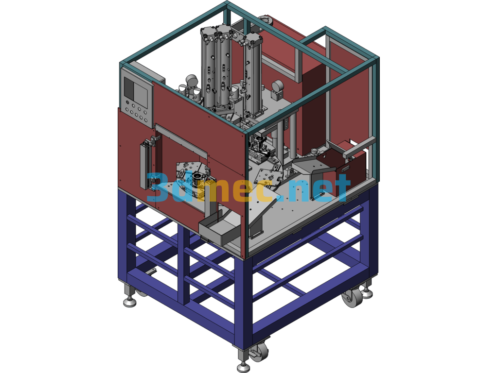 Fully Automatic Six-Station Riveting Machine - 3D Model SolidWorks Free Download