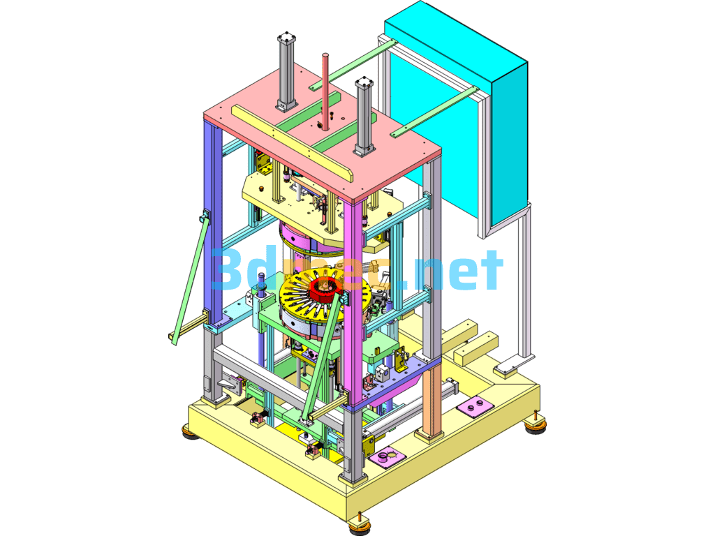 Non-Standard Motor Rotor Correction Machine - 3D Model SolidWorks Free Download