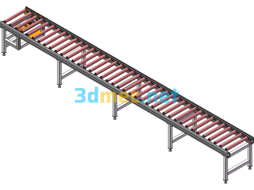 6m Roller Line, Width 700/300 (Most Commonly Used Roller Line Data) - 3D Model SolidWorks Free Download