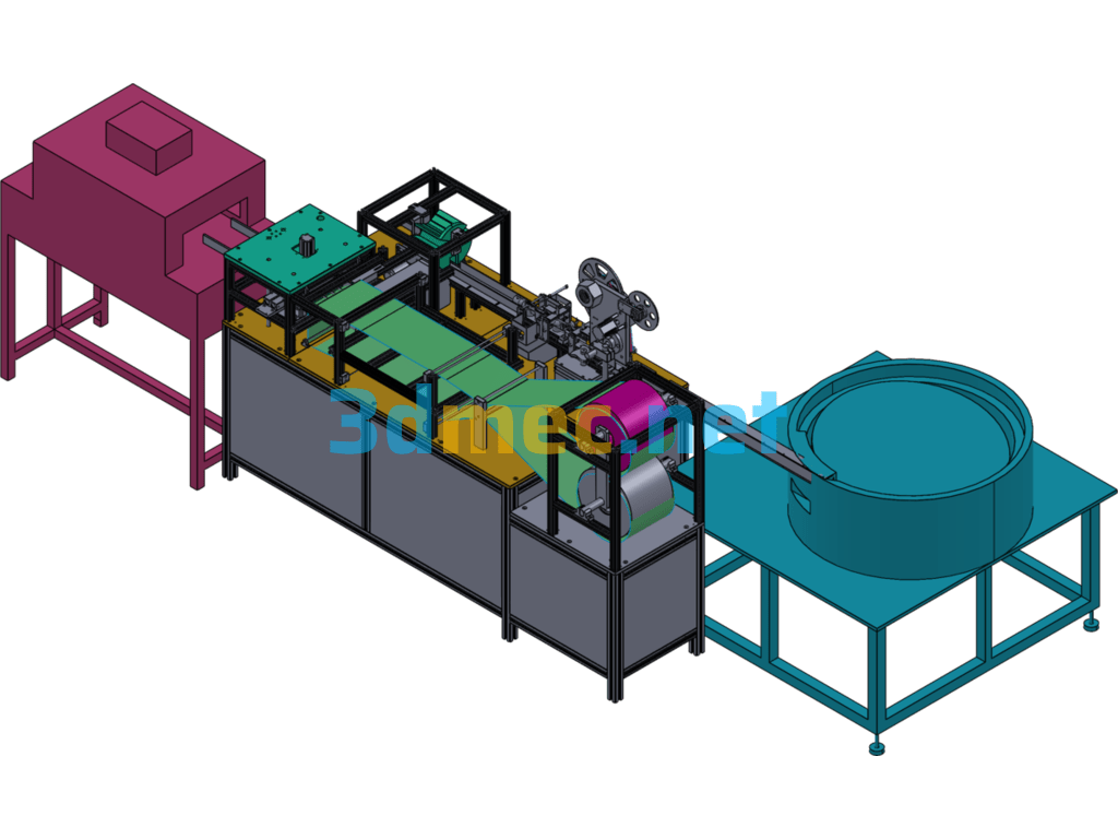 Water Pipe Elbow Labeling Machine - 3D Model SolidWorks Free Download