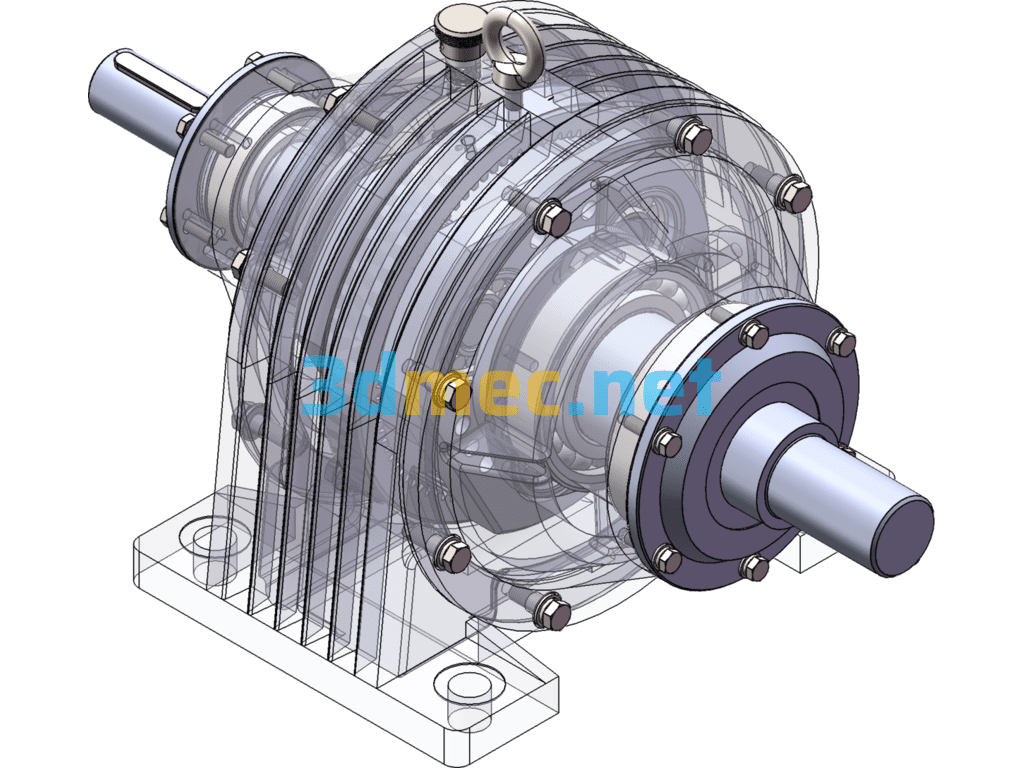 One-Stage NWG Planetary Reducer - 3D Model SolidWorks Free Download