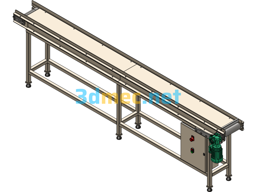 Belt Conveyor - 3D Model SolidWorks Free Download